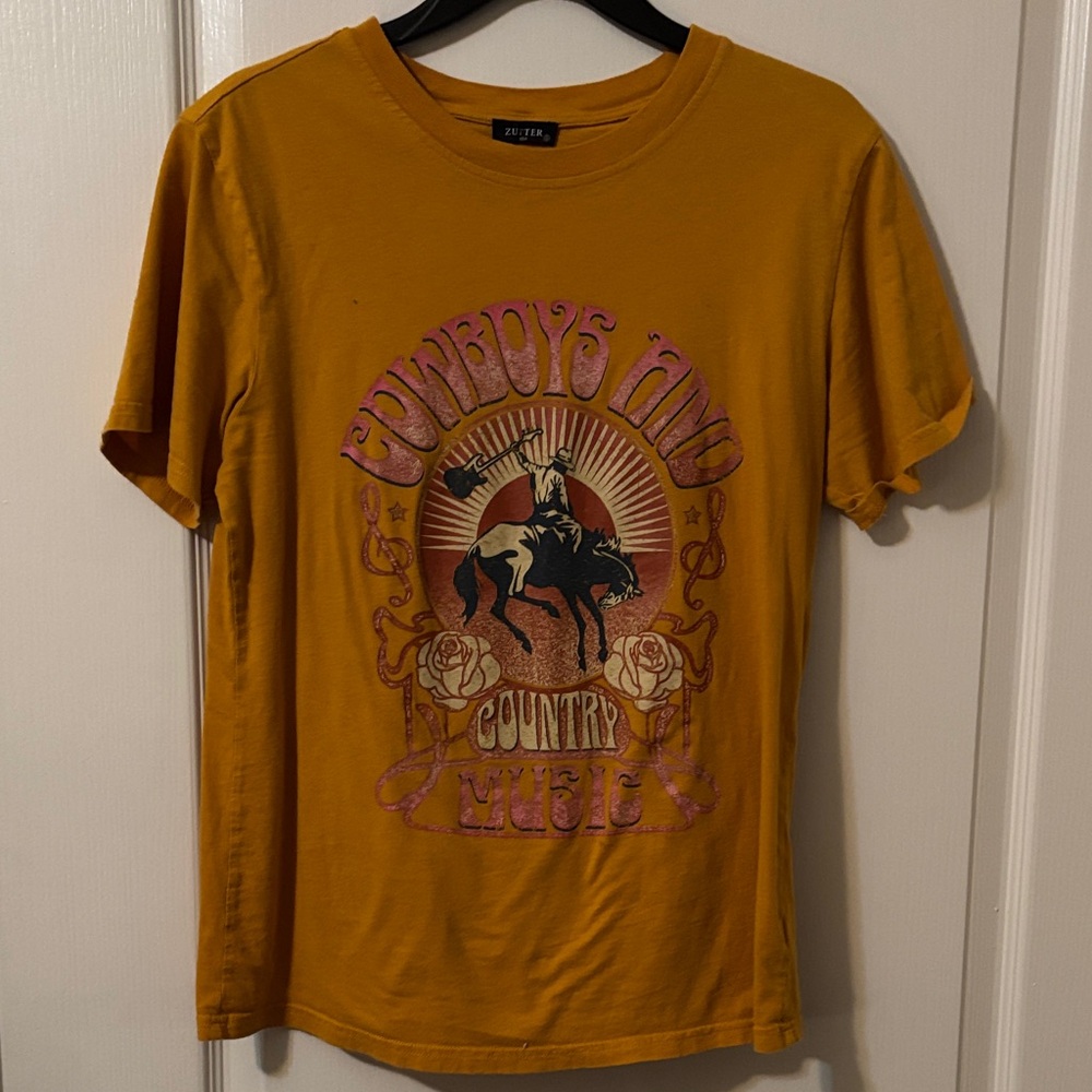 Mustard Cowboys Graphic Tee